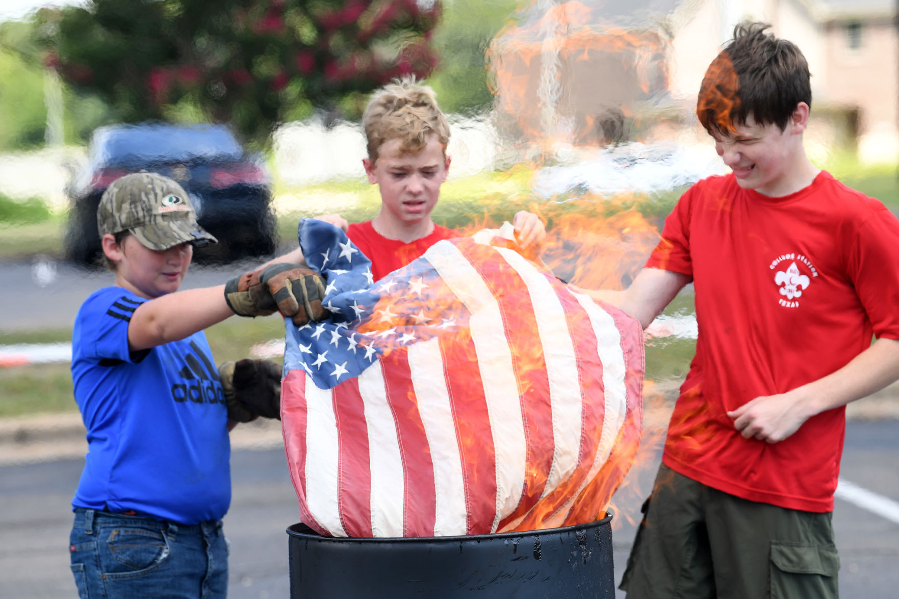 Flag retirement ceremony